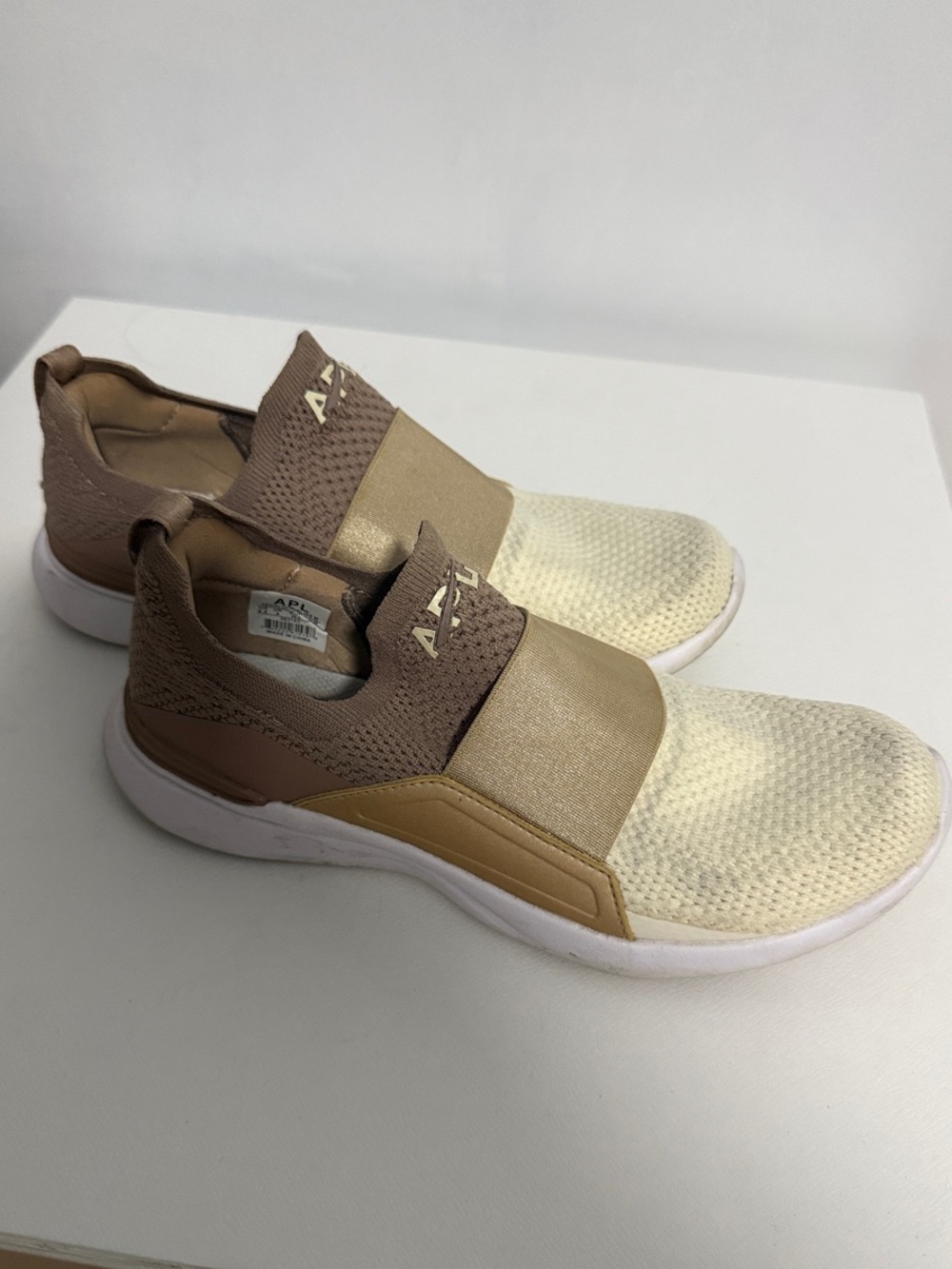 APL Slip-On Athletic Sneakers in Beige and Brown